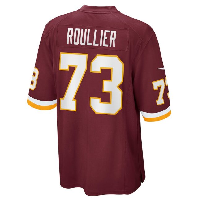 Chase Roullier 73 Washington Commanders Team Men Game Jersey - Burgundy - Image 3