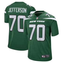 Quinton Jefferson 70 New York Jets Men Team Game Jersey - Gotham Green