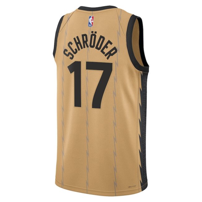 Dennis Schröder 17 Toronto Raptors 2023/24 City Edition Swingman Jersey - Gold - Image 3