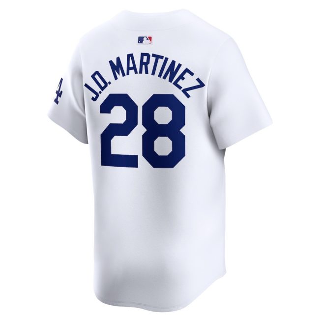 J.D. Martinez 28 Los Angeles Dodgers Home Limited Player Men Jersey - White - Image 3