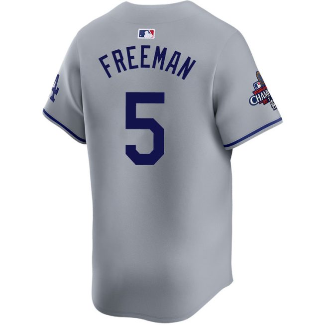 Freddie Freeman Los Angeles Dodgers Road Limited World Series Champions Jersey - Image 2