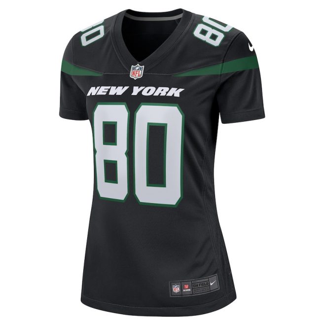 Wayne Chrebet 80 New York Jets Women Retired Jersey - Black - Image 2