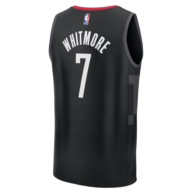 Cam Whitmore Houston Rockets Fanatics Youth Fast Break Replica Player Jersey - Statement Edition - Black - Image 3