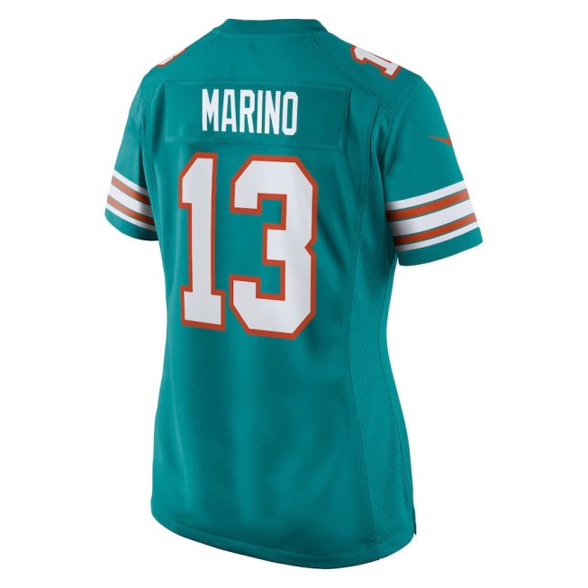 Dan Marino 13 Miami Dolphins Women Retired Jersey - Aqua - Image 3