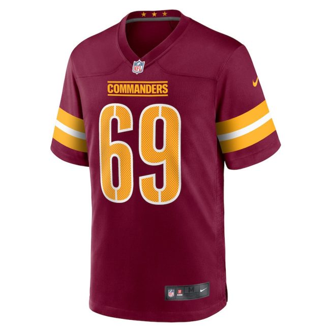 Tyler Larsen 69 Washington Commanders Men Game Jersey - Burgundy - Image 2