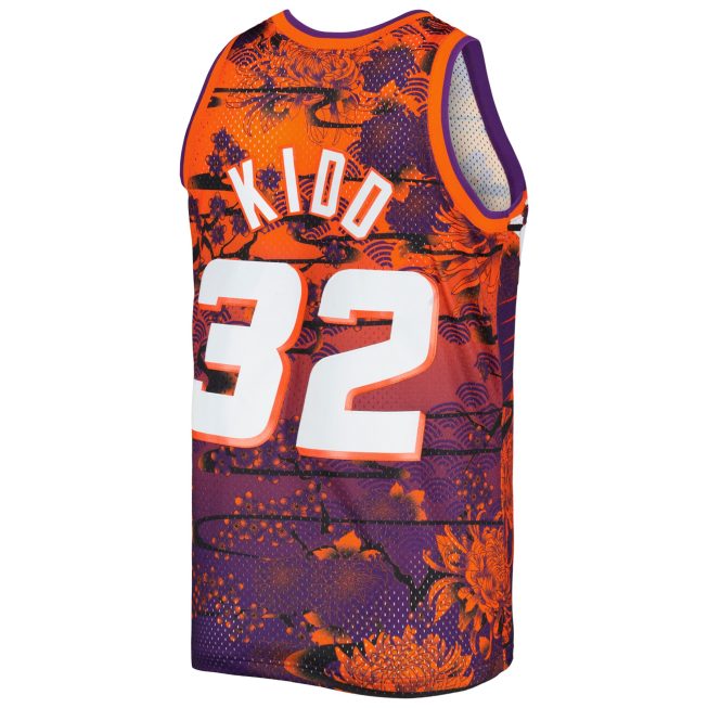 Jason Kidd Phoenix Suns Mitchell & Ness 1999/00 Hardwood Classics Lunar New Year Swingman Jersey - Orange - Image 3
