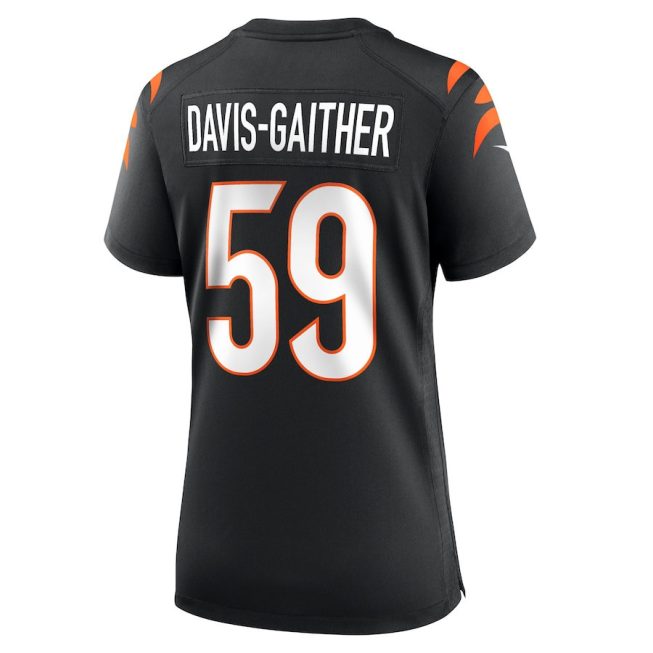 Akeem Davis-Gaither 59 Cincinnati Bengals Women Game Jersey - Black - Image 3