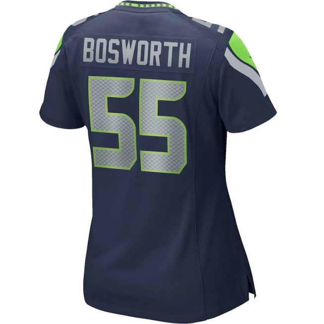 Brian Bosworth 55 Seattle Seahawks Women Game Retired Jersey - College Navy - Image 3