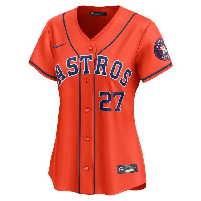 Jose Altuve 27 Houston Astros Alternate Limited Women Jersey - Orange - Image 2