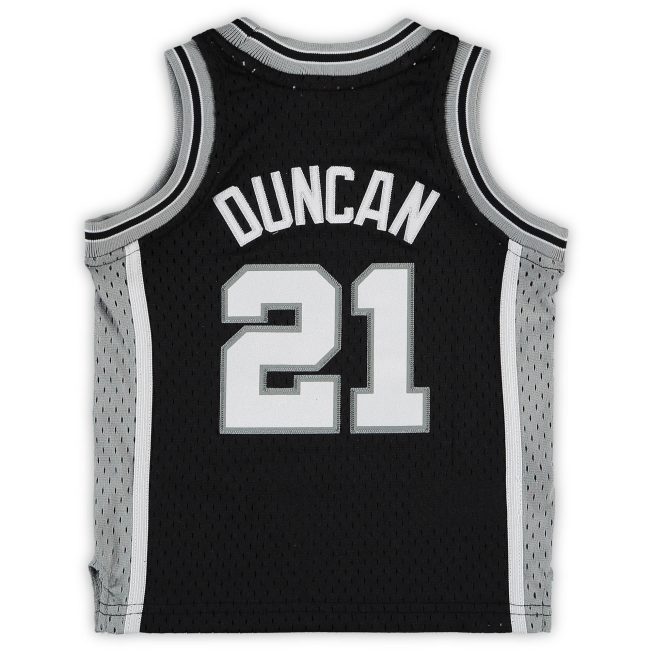 Tim Duncan San Antonio Spurs Mitchell & Ness Infant 1998/99 Retired Player Jersey - Black - Image 3