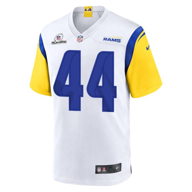 Ahkello Witherspoon 44 Los Angeles Rams 2023 Playoffs Patch Game Men Jersey - White - Image 2