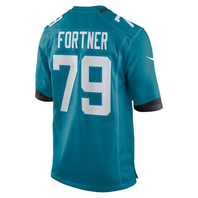 Luke Fortner Jacksonville Jaguars Game Jersey - Teal - Image 3