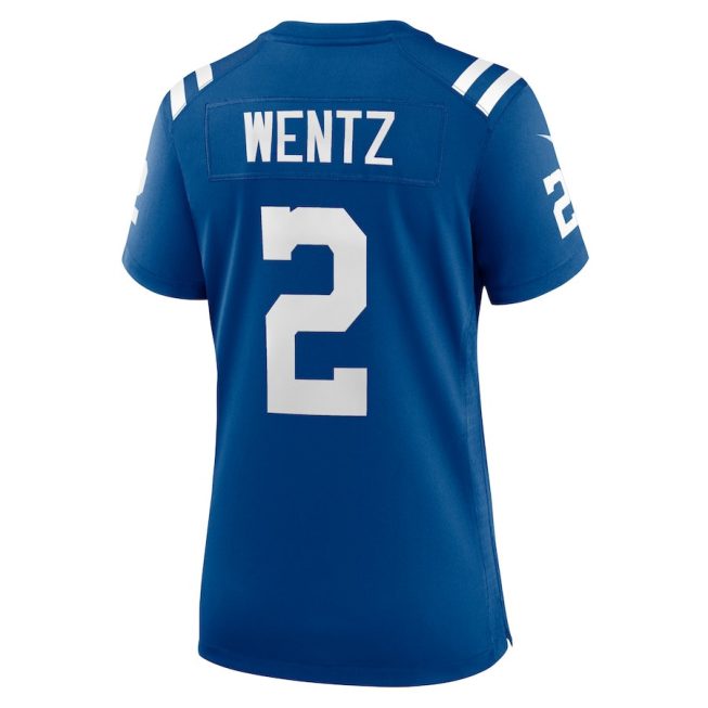 Carson Wentz 2 Indianapolis Colts Women Game Jersey - Royal - Image 3