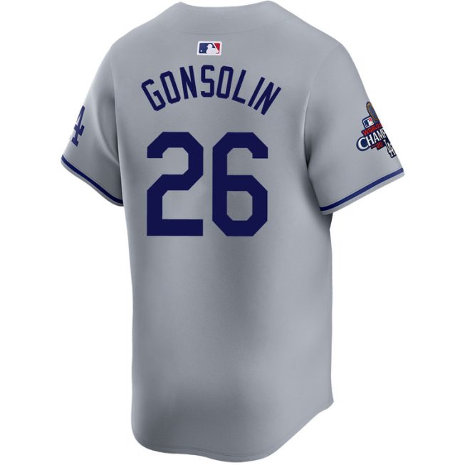 Tony Gonsolin Los Angeles Dodgers Road Limited World Series Champions Jersey - Image 2