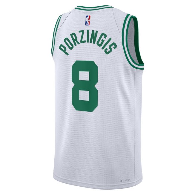 Kristaps Porzingis 8 Boston Celtics Unisex Swingman Jersey - Association Edition - White - Image 3