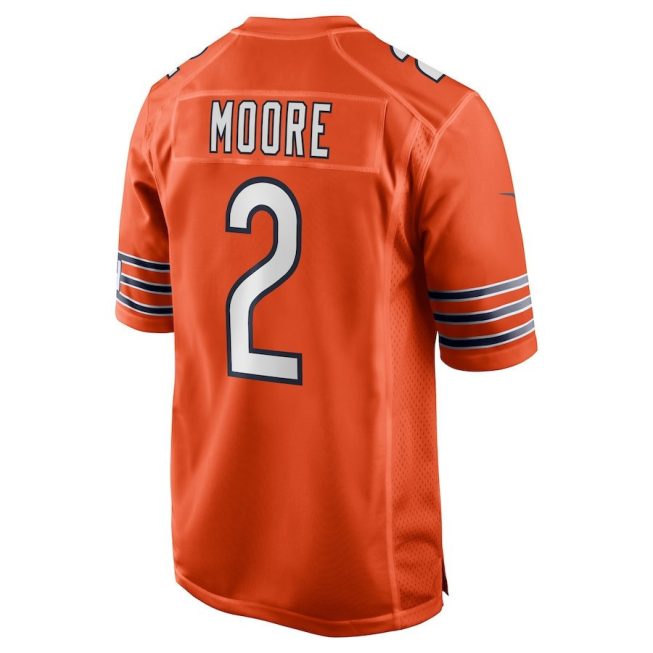 D.J. Moore 2 Signed Chicago Bears Moore Than A Feeling Alternate Game Men Jersey - Orange - Image 3