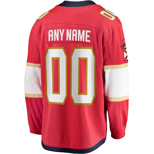 Florida Panthers Fanatics Home Breakaway Custom Jersey - Red - Image 3