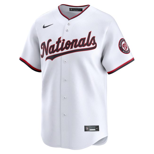 Washington Nationals Home Limited Custom Jersey - White - Image 2