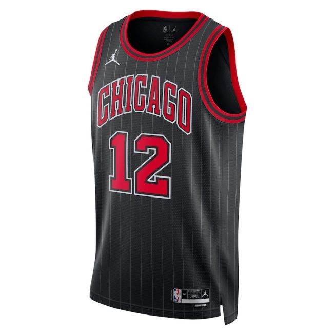 Ayo Dosunmu 12 Chicago Bulls Unisex Swingman Jersey - Statement Edition - Black - Image 2