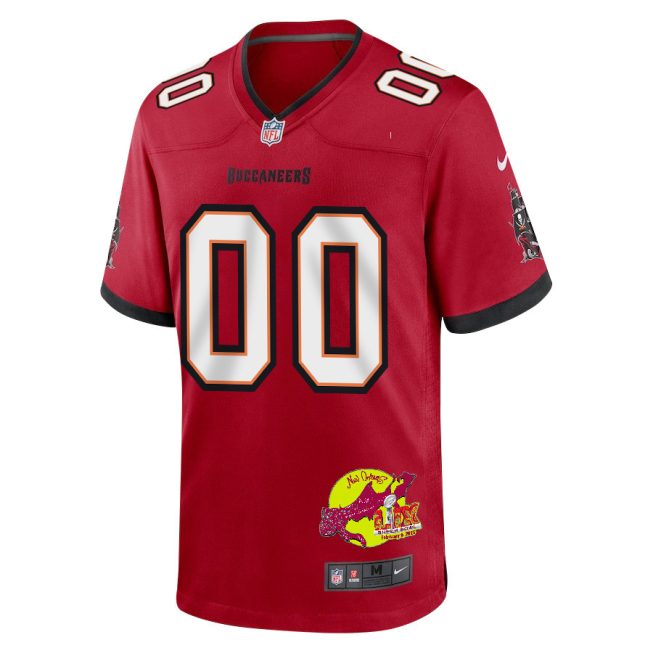 Tampa Bay Buccaneers Super Bowl LIX New Orleans Patch Game Men Custom Jersey - Red - Image 3
