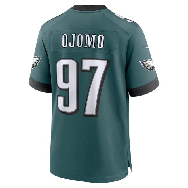 Moro Ojomo #97 Philadelphia Eagles Super Bowl LIX YOUTH Jersey - Midnight Green - Image 3