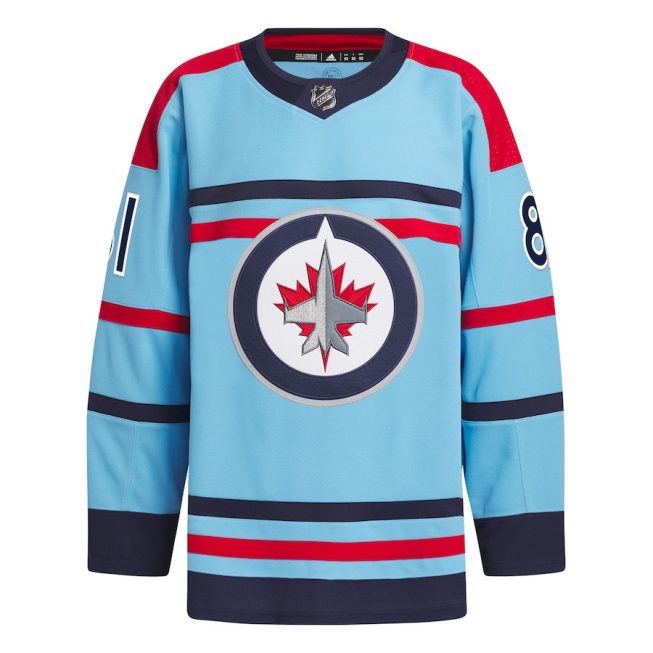 Kyle Connor 81 Winnipeg Jets Anniversary Primegreen Men Jersey - Light Blue - Image 2