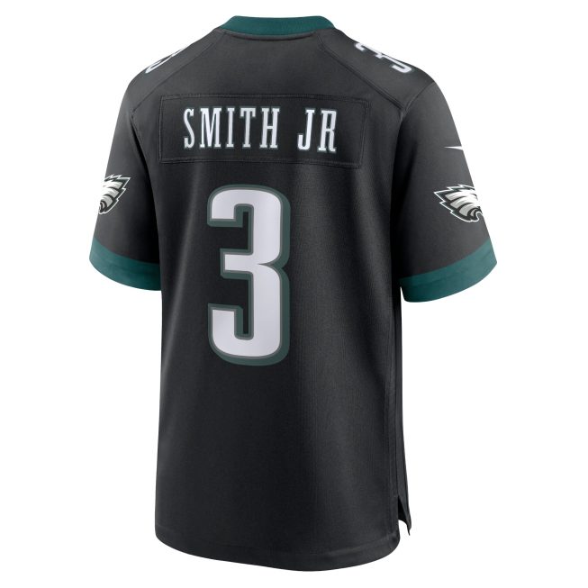Nolan Smith Philadelphia Eagles Alternate Game Jersey - Black - Image 3