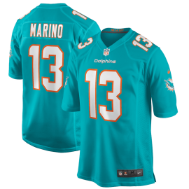 Dan Marino 13 Miami Dolphins Men Game Retired Jersey - Aqua