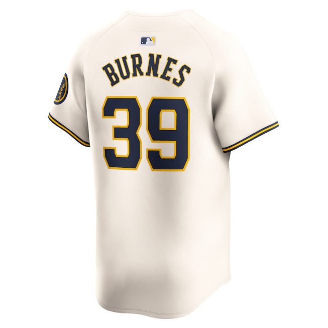 Corbin Burnes 39 Milwaukee Brewers Home Limited Player Men Jersey - Cream - Image 3