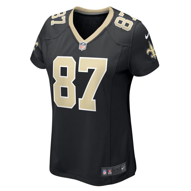 Lucas Krull New Orleans Saints Women's Game Player Jersey - Black - Image 2