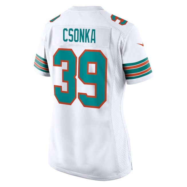 Larry Csonka 39 Miami Dolphins Women Retired Jersey - White - Image 3