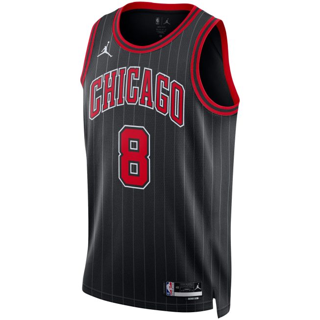 Zach LaVine Chicago Bulls Jordan Brand Unisex Swingman Jersey - Statement Edition - Black - Image 2