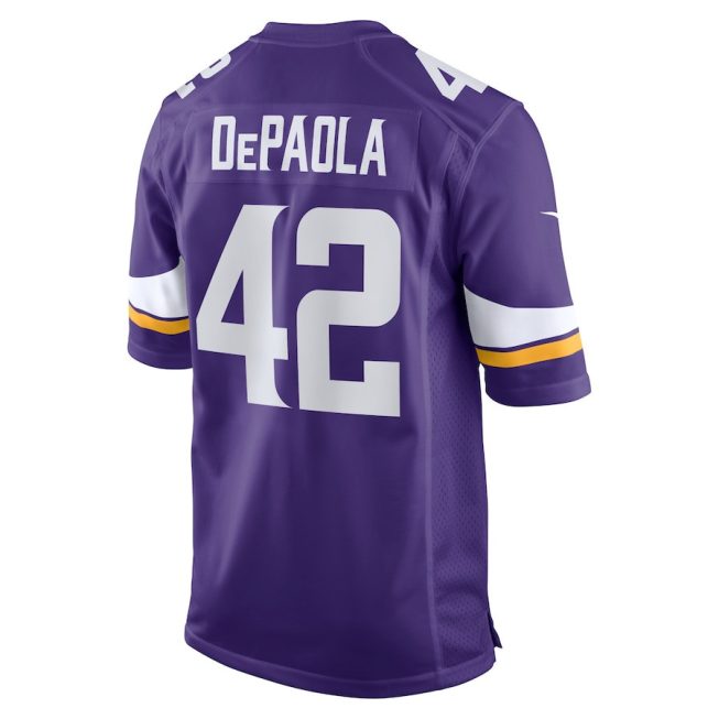 Andrew DePaola 42 Minnesota Vikings Men Game Jersey - Purple - Image 3