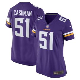 Blake Cashman 51 Minnesota Vikings Team Game Women Jersey - Purple