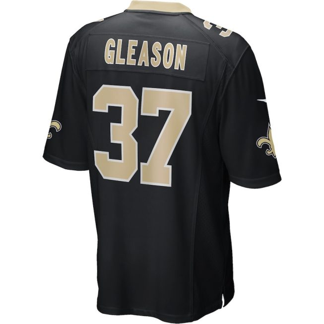 Steve Gleason 37 New Orleans Saints Men Game Retired Jersey - Black - Image 3