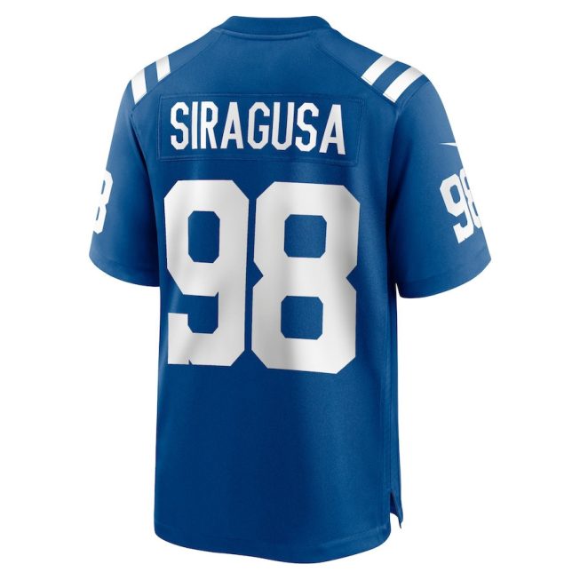 Tony Siragusa 98 Indianapolis Colts Men Team Game Jersey - Royal - Image 3