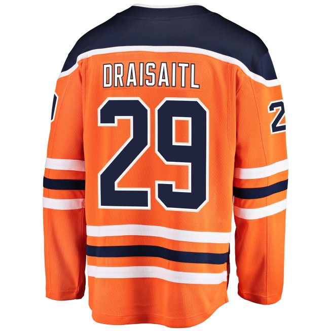 Leon Draisaitl Edmonton Oilers Fanatics Breakaway Player Jersey - Orange - Image 3
