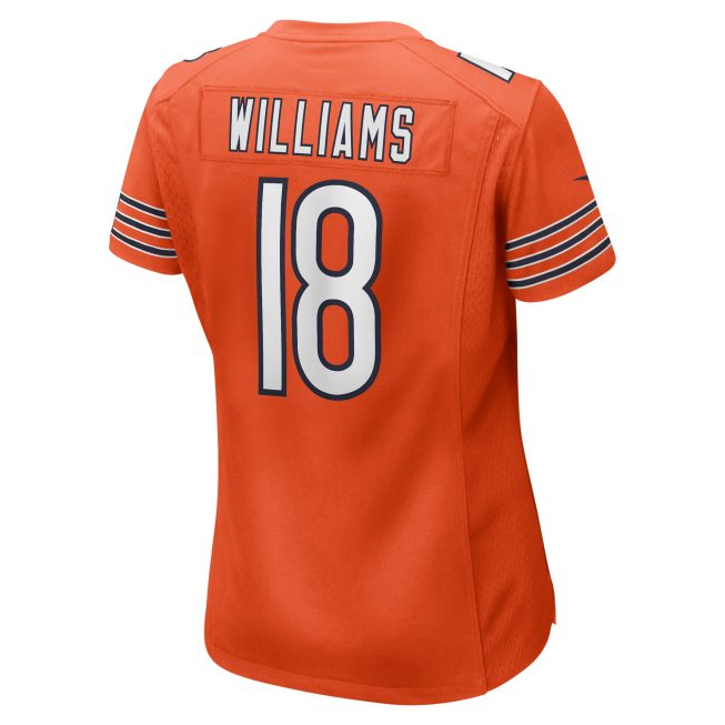 Caleb Williams Chicago Bears Women's Alternate 2024 Draft Game Jersey - Orange - Image 3