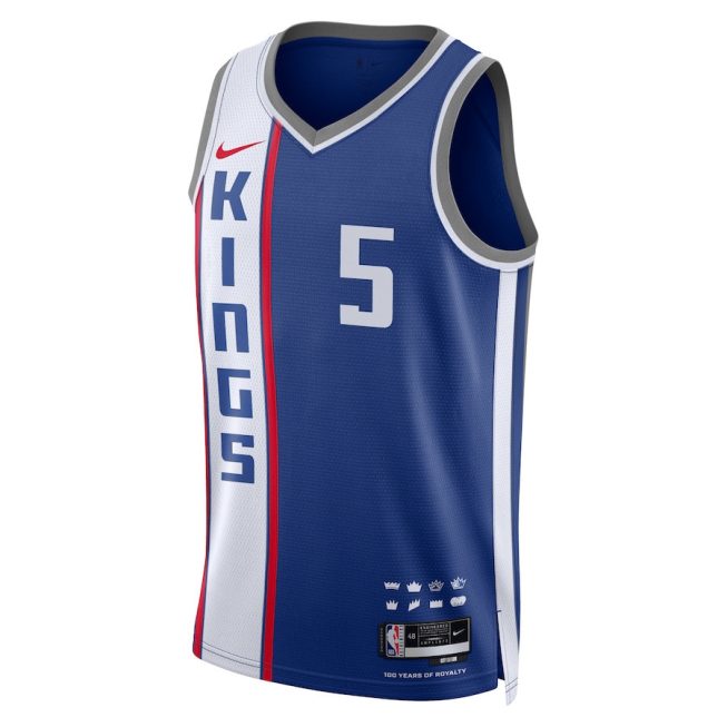 De'Aaron Fox 5 Sacramento Kings 2023/24 City Edition Swingman Jersey - Blue - Image 2