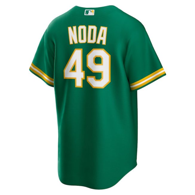 Ryan Noda 49 Oakland Athletics Alternate Team Men Jersey - Kelly Green - Image 3
