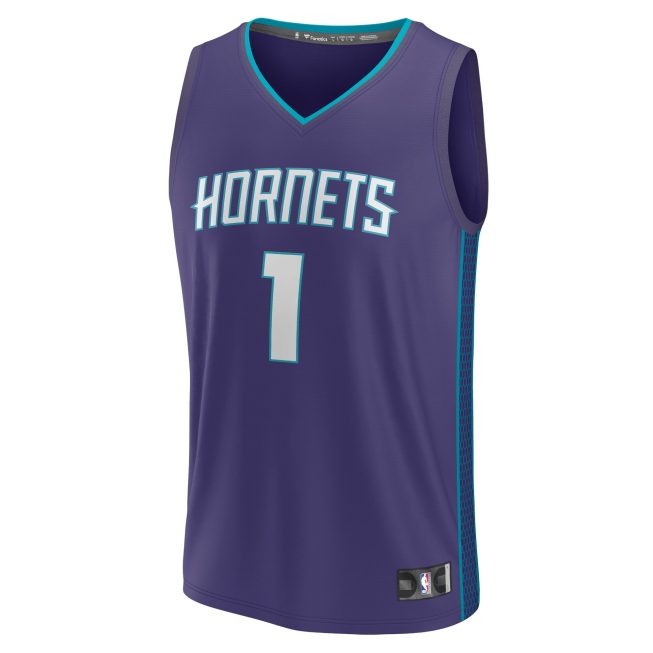 LaMelo Ball Charlotte Hornets Fanatics Youth Fast Break Player Jersey - Statement Edition - Purple - Image 2