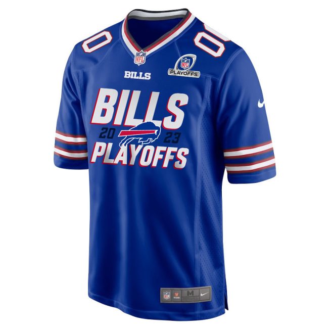 Buffalo Bills 2023 Playoffs Iconic Game Men Custom Jersey - Royal - Image 2