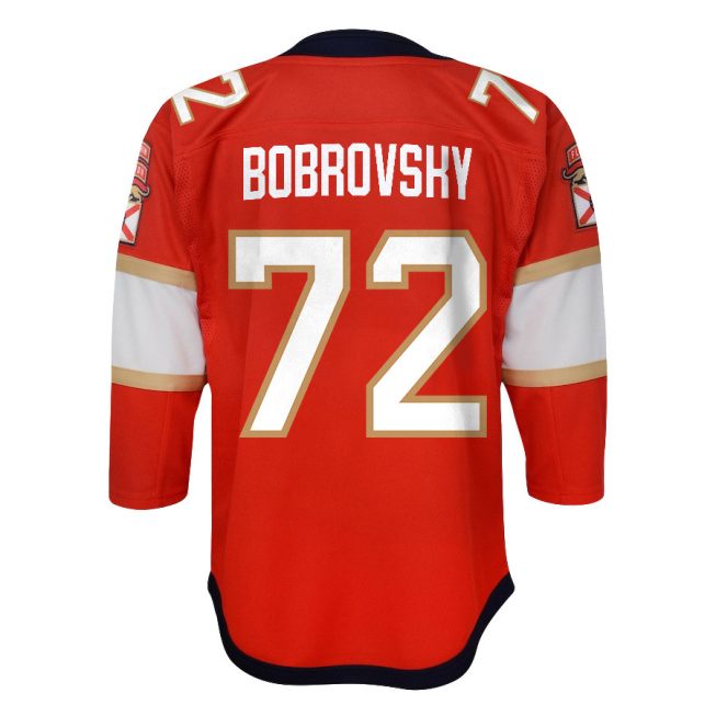 Sergei Bobrovsky 72 Florida Panthers 2024 STANLEY CUP Final Youth Home Breakaway Jersey - Red - Image 3