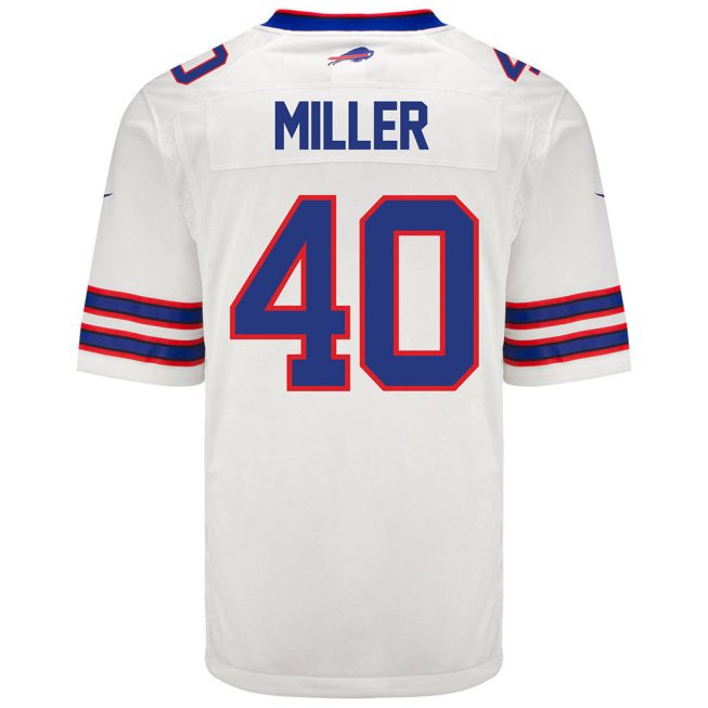 Von Miller 40 Buffalo Bills Men Away Game Jersey - White - Image 3
