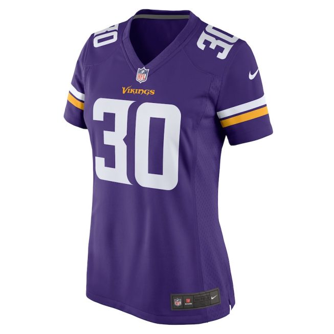 C.J. Ham 30 Minnesota Vikings Women Game Jersey - Purple - Image 2