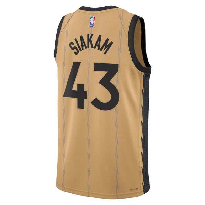 Pascal Siakam 43 Toronto Raptors 2023/24 City Edition Swingman Jersey - Gold - Image 3