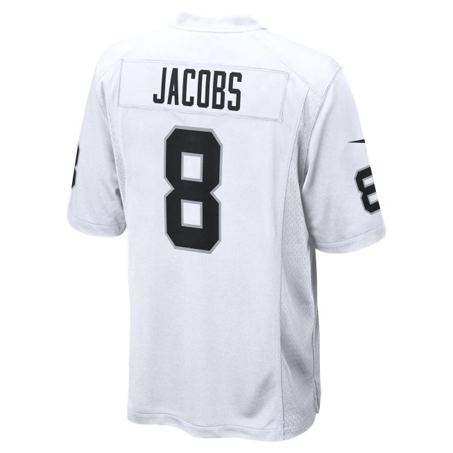 Josh Jacobs Las Vegas Raiders Game Player Jersey - White - Image 3