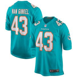 Andrew Van Ginkel Miami Dolphins Game Jersey - Aqua