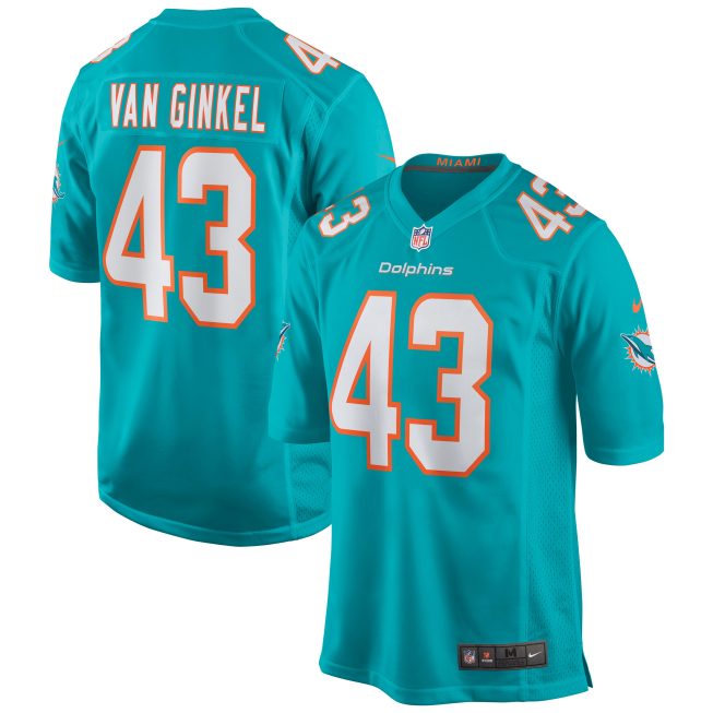 Andrew Van Ginkel Miami Dolphins Game Jersey - Aqua