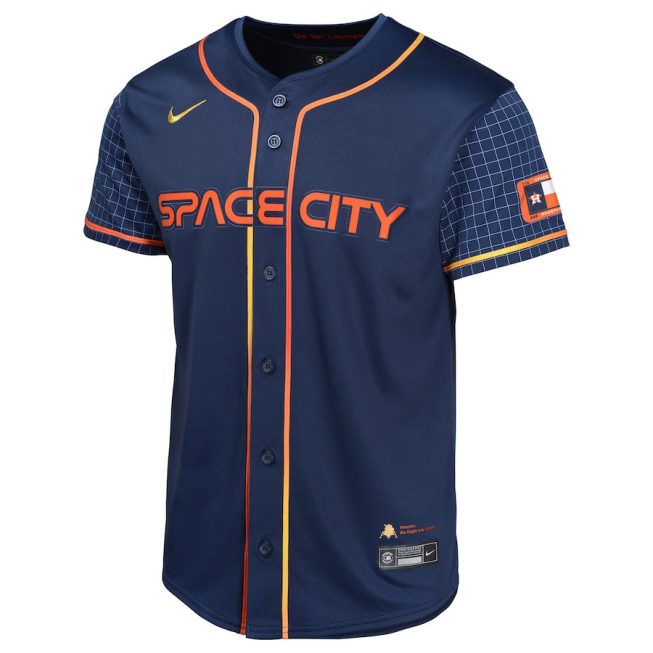 Yordan Alvarez 44 Houston Astros City Connect Limited YOUTH Jersey - Navy - Image 2